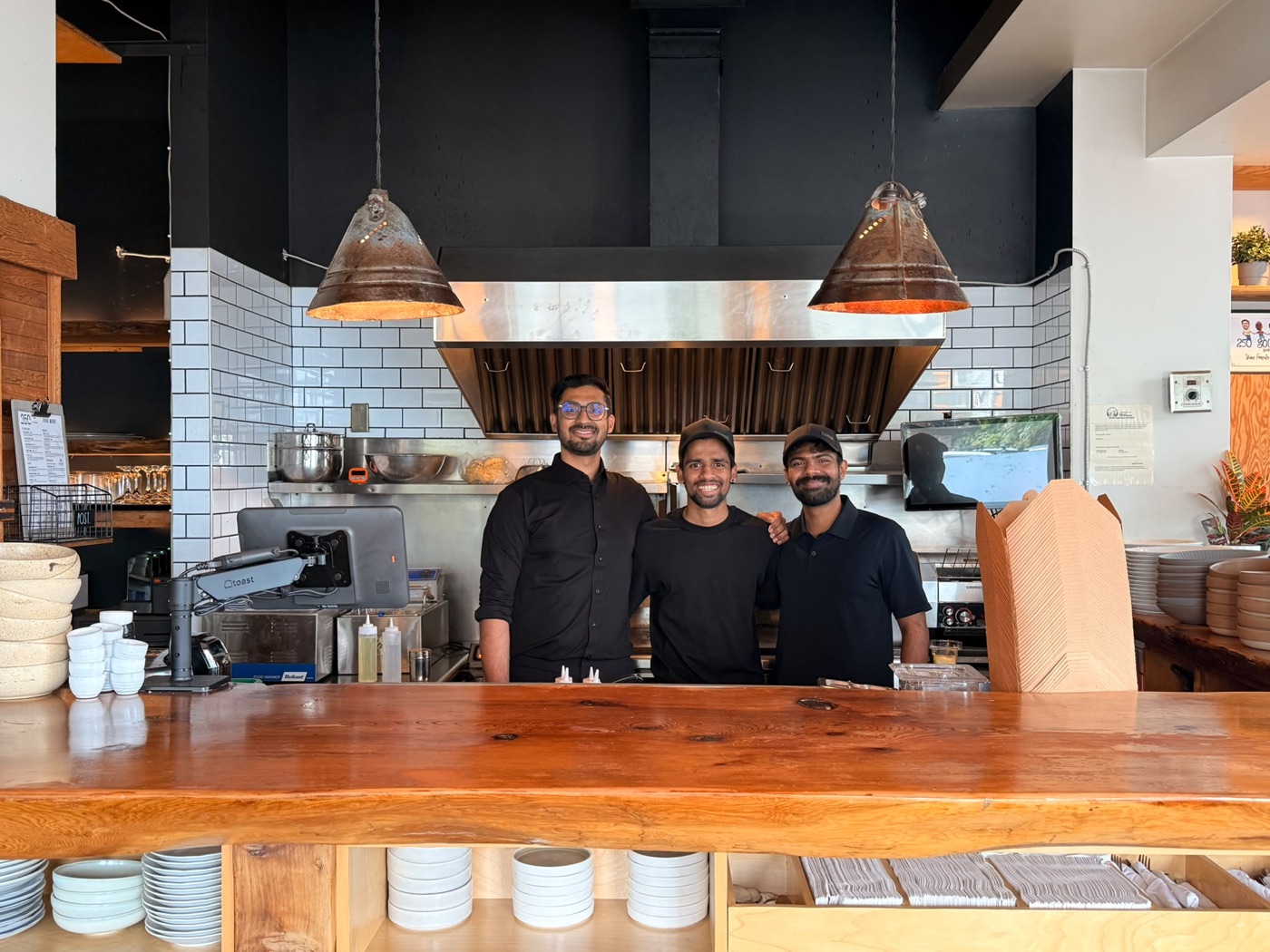 Hormese, Ayyappan, and Rohan — the founders of 250 Social Bar + Kitchen